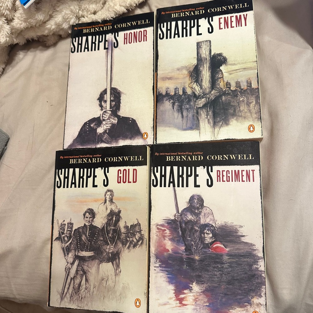 Bernard Cornwell Sharpe Series 4 Book Lot Honor Enemy Gold Regiment Paperback